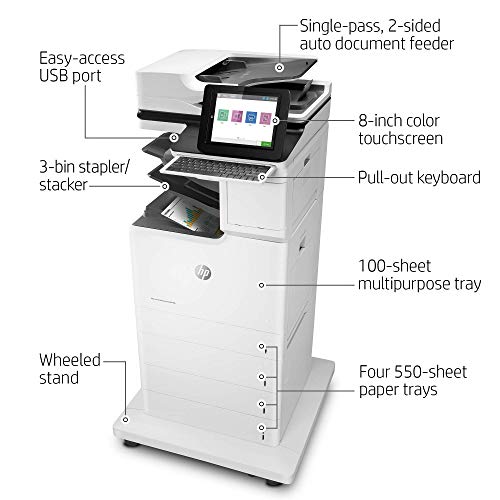 HP Color Laserjet Enterprise MFP M681z (Renewed)