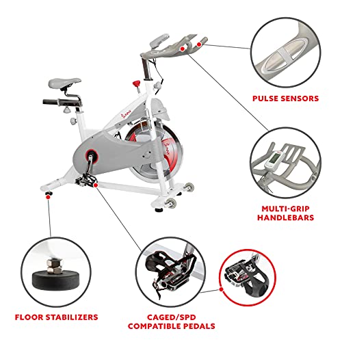 Sunny Health & Fitness Magnetic Belt Drive Premium Indoor Cycling Bike - SF-B1876