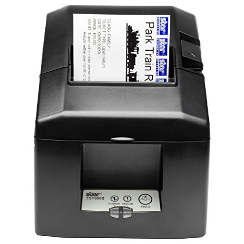 Star Micronics TSP654II Ethernet Thermal Receipt Printer - Gray, 203 dpi, 3.15" Print Width, Auto Cutter