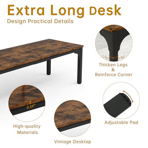 Trggivs 13FT Conference Table - Large Rectangle Meeting Seminar Desk