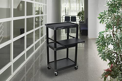 Luxor Heavy-Duty AV Cart - 3 Shelves Pullout (LT45-B)