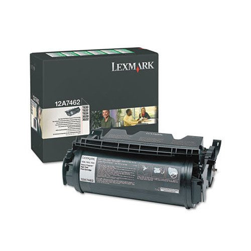 Lexmark Black Toner Cartridge HY Black Toner (12A7462), High yield return program