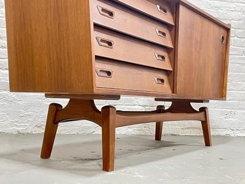 Lschool Asymmetrical Mid Century Modern Credenza/Media Stand/Sideboard