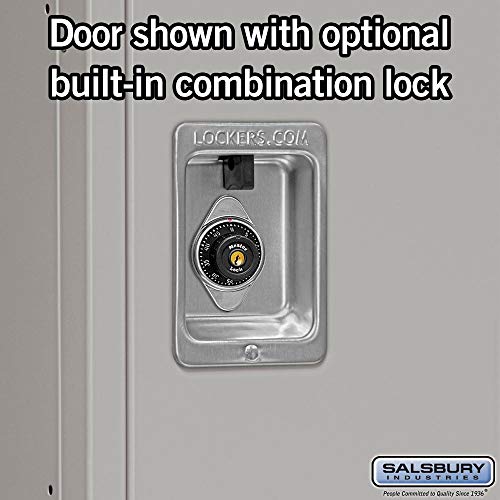 Salsbury Industries 61362GY-U Single Tier Metal Locker, Gray, 36"W x 6'H x 12"D, Unassembled