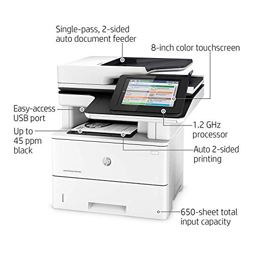 HP LaserJet Enterprise M527dn Multifunction Laser Printer with Built in Ethernet and Duplex Printing (Renewed)