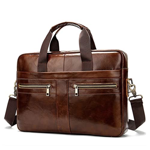 GYZCZX Bagmen Leather BriefcaseLaptop BagCrossbody Bagmen Briefcase (Color : A, Size : One Size)