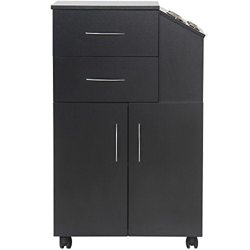 Salon Equipment Accessories Holder Storage Trolley Rollabout Cart TR-07BLK