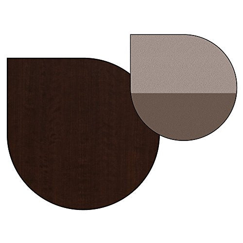 Bush Business Furniture Easy Office 60W 4 Person Straight Desk Open Office with Mobile File Cabinets in Mocha Cherry