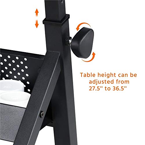 DXXWANG Art Craft Table Adjustable Drafting Drawing Table Writing Desk Tiltable w/Stool (Color : Black)