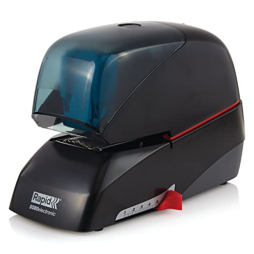 Rapid 90147 5080e Heavy-Duty Flat Clinch Electric Stapler 90-Sheet Capacity Black