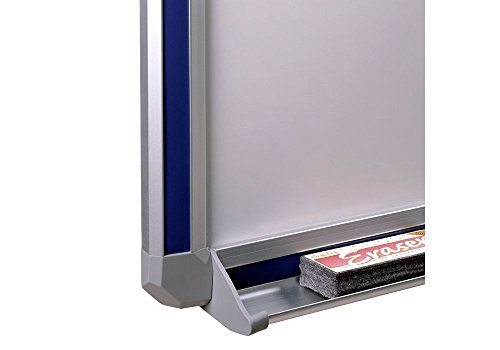 Magnetic Porcelain Markerboard with Inserts - 72" x 48" Dimensions: 72"W x 1"D x 48"H Weight: 82 lbs Aluminum Frame/Gray Insert