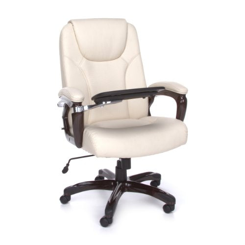 OFM Tablet Manager Polyurethane Chair, Cream