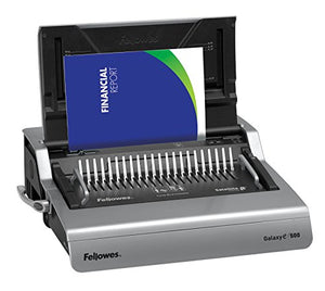 Fellowes 5218301 Galaxy 500 Electric Comb Binding System, 500 Sheets, 19 5/8x17 3/4x6 1/2, Gray
