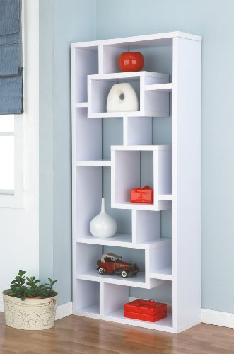 ioHOMES Mateo Open Back Bookcase, White