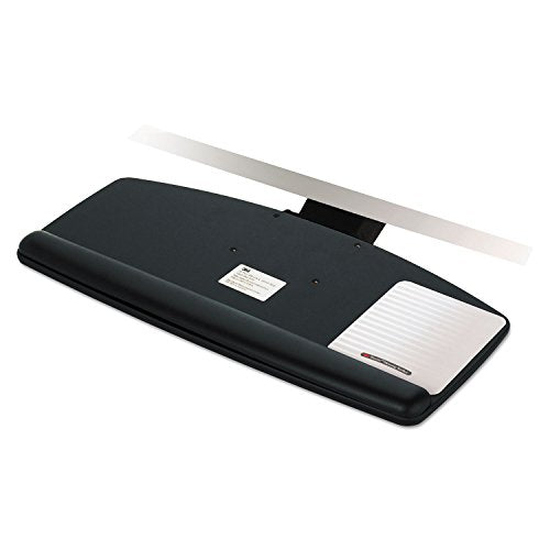 3M Akt90le Keyboard Tray,Height/Tilt Adjust,25-1/2-Inch X12-Inch,23-Inch Track,Bk
