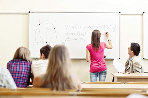DexBoard Large 72 x 40-in Magnetic Dry Erase Board with Pen Tray| Wall-Mounted Aluminum Whiteboard Message Presentation Memo White Board for Office Home and School (72" x 40")