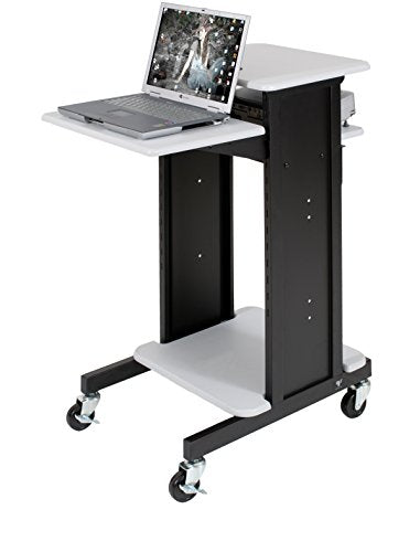 BALT 89759 Adjustable Presentation Cart, 18w x 30d x 40-1/4h, Black/Gray