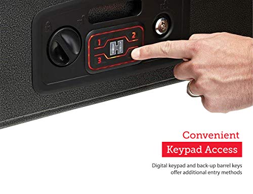 Hornady Rapid Safe AR Gun Locker with RFID Touch Free Entry - Tamper Proof Gun Safe Perfect for Storing Gun Accessories, Rifles and Shotguns - Heavy Duty Rifle Gun Safe for Home and Vehicle - 98190