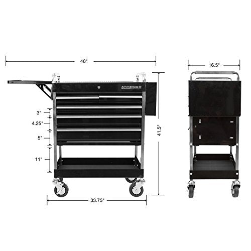 OEMTOOLS 24963  Service Cart with Five Drawers and One Tray