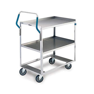 Lakeside Manufacturing Ergo-One Series Utility Cart, Stainless Steel, 2 Shelves, 500 lb. Capacity