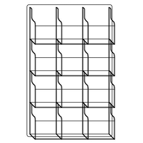 Safco Products Reveal 12 Magazine Display, 5602CL, Wall Mountable, Thermoformed Plastic Resin Construction, No Sharp Edges or Corners