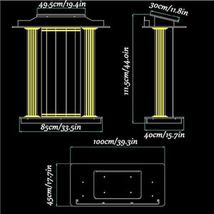 JOuan Acrylic Church Podium Stand with LED Lighting