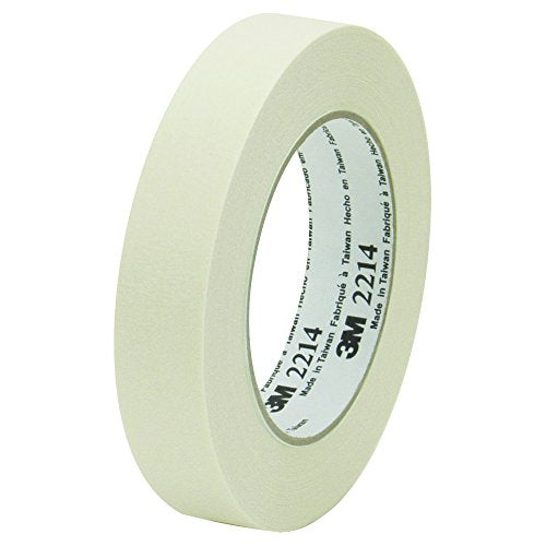 3M 2214 Masking Tape, 5.2 Mil, 2" x 60 yds, Natural, 24/Case, 3M Stock# 7010322589