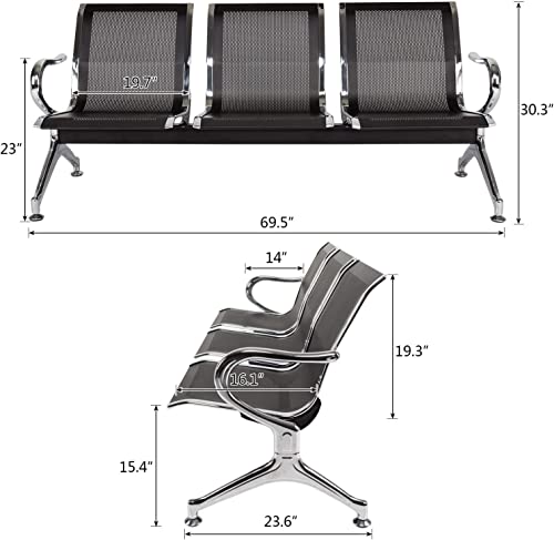 Buenotoys Waiting Room Chair Bench - Guest Reception Chairs