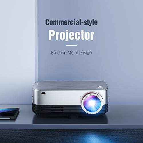 VIVIMAGE C680 Native 1080p Led Projector, 6000 Lux Full HD Home Theater Movie Projector Compatible TV Stick, HDMI, VGA, USB, Laptop, iPhone Android for PowerPoint Presentation
