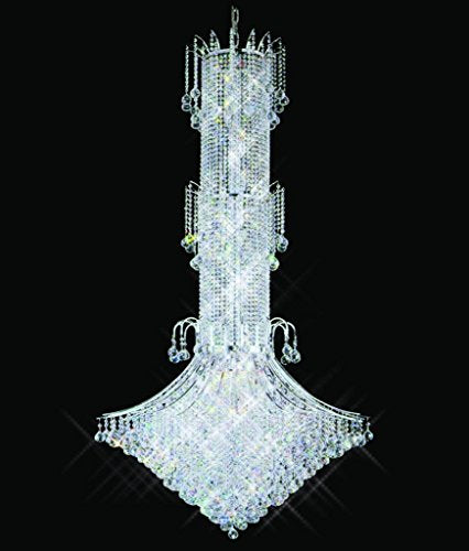 Artistry Lighting Toureg Collection 1802-4472 Silvertone/Goldtone Steel and Crystal 20-Light Chandelier - Chrome Chrome