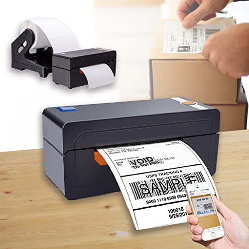 Bluetooth Ready Thermal Label Printer, Adjustable High Speed Direct USB Thermal Barcode, 4x6 Shipping Label Print Maker Writer Machine, Compatible with Ebay, Amazon, UPS, Shopify, FedEx, Etsy