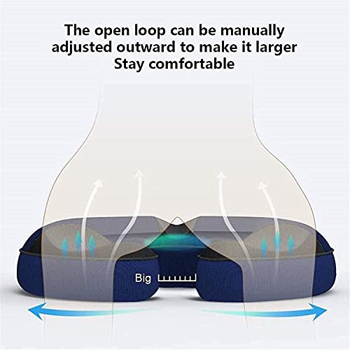 Feiyx Seat Cushion - Memory Foam Pillow for Tailbone & Back Pain Relief - Travel, Office, Wheelchair, Stadium & Car Seat