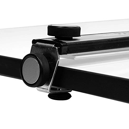 Pacific Arc Table Top Drawing Board with Parallel Bar, White, 30 inches by 42 inches