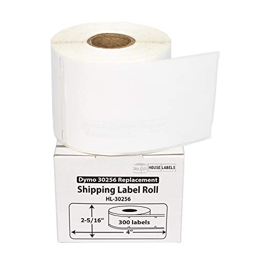 HOUSELABELS Compatible DYMO 30256 Shipping Labels (2-5/16" x 4") Compatible with Rollo, DYMO LW Printers, 50 Rolls / 300 Labels per Roll