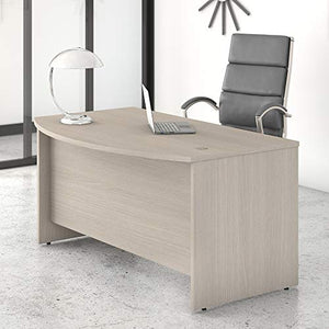 Bush Business Furniture Studio C Bow Front Desk, 60W, Sand Oak