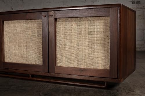 Lschool Contemporary Ixtle Walnut Finish Credenza