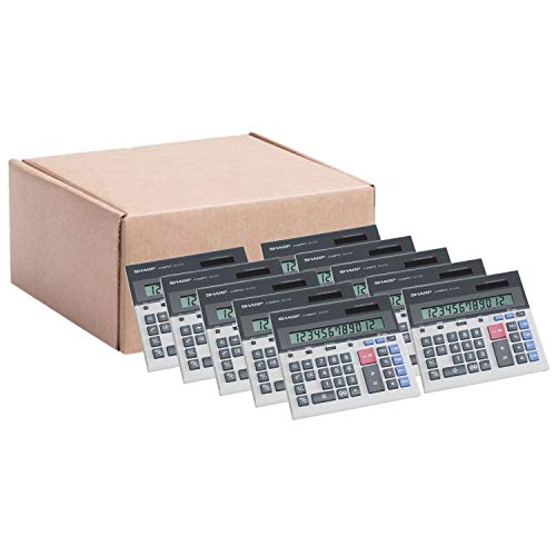 SHARP QS-2130 Twin Powered 12-Digit Display Calculator - Bulk Carton of 10