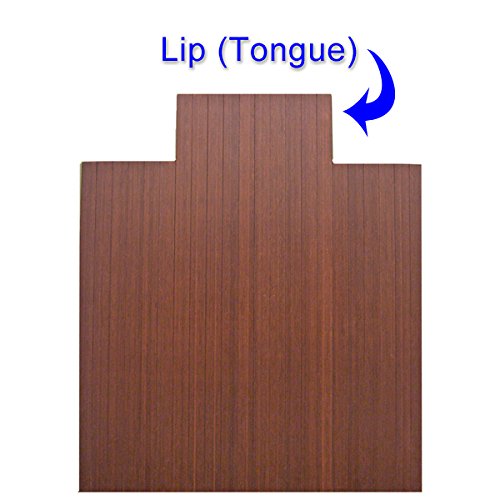 American Floor Mats Bamboo Foldable Chair Mat 48" x 60" - No Lip - 5/16" Thickness