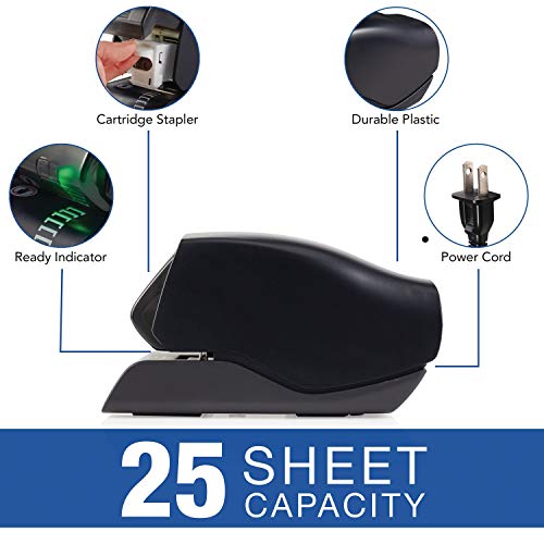 Swingline Electric Stapler, 502e Desktop, 25 Sheet Capacity, Jam Free, Black (S7050202)