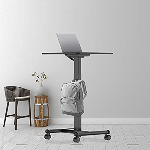 WPHPS Black Office Computer Desk, Folding Laptop Shelf Table Can Be Raised and Lowered