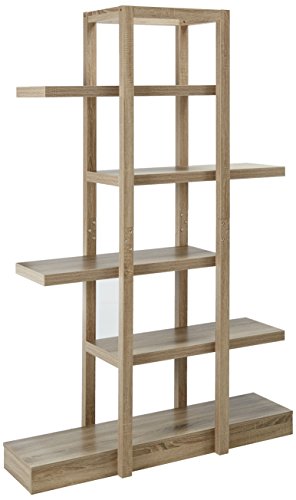 Monarch Specialties I 2539, Bookcase Open Concept, Display Etagere, Dark Taupe,71"H