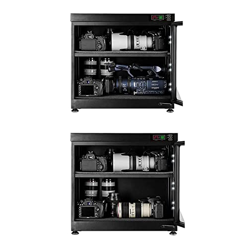 WLL-DP Camera Dehumidifier Moisture-Proof Cabinet - Digital LCD Monitor, LED Lights, Fast Dehumidification - 80L