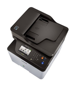 Samsung Xpress C1860FW Color Laser MFP (19 ppm) (533 MHz) (256 MB) (8.5" x 14") (9600 x 600 dpi) (Max Duty Cycle 40000 Pages) (p/s/c/f) (USB) (Ethernet) (Wireless) (Touchscreen) (250 Sheet Input Tray) (1 Sheet Multipurpose Tray) (50 Sheet ADF)