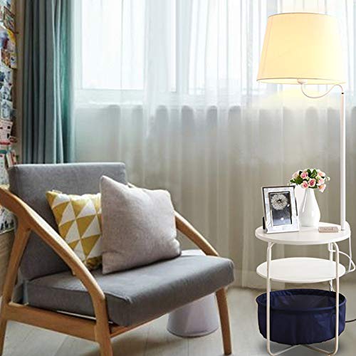 Tuersuer Bright Lights at Night Home Simple Floor lamp Living Room Warm Bedroom Bedside lamp Creative Storage Storage Coffee Table Vertical Table lamp