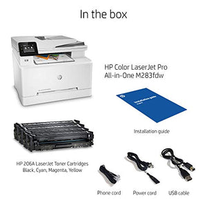 HP Color Laserjet Pro M283fdw Wireless All-in-One Laser Printer, Remote Mobile Print, Scan & Copy, Duplex Printing (7KW75A)