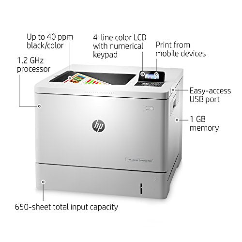 HP LaserJet Enterprise M553n Color Laser Printer with Built-in Ethernet (B5L24A)