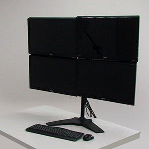 Amer Mounts AMR4S32: Large Quad Monitor Mount - Desk Stand - Displays up to 4/Four 32 inch Screens
