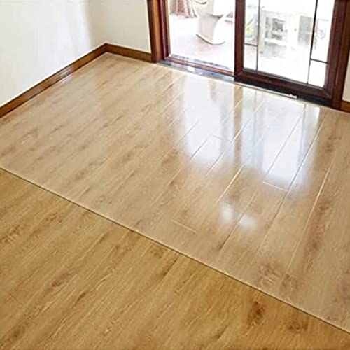 YUYI Clear PVC Desk Chair Mat - Anti-Slip Transparent Carpet Protector - 1.5mm Thickness