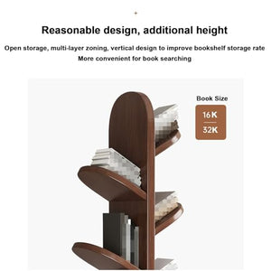 JacCos Large Capacity Floor-Standing Wooden Book Display Rack, 4/7/9-Tier Magazine Holder