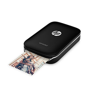 HP Sprocket Portable Photo Printer, Print Social Media Photos on 2x3" Sticky-Backed Paper - Black (X7N08A)